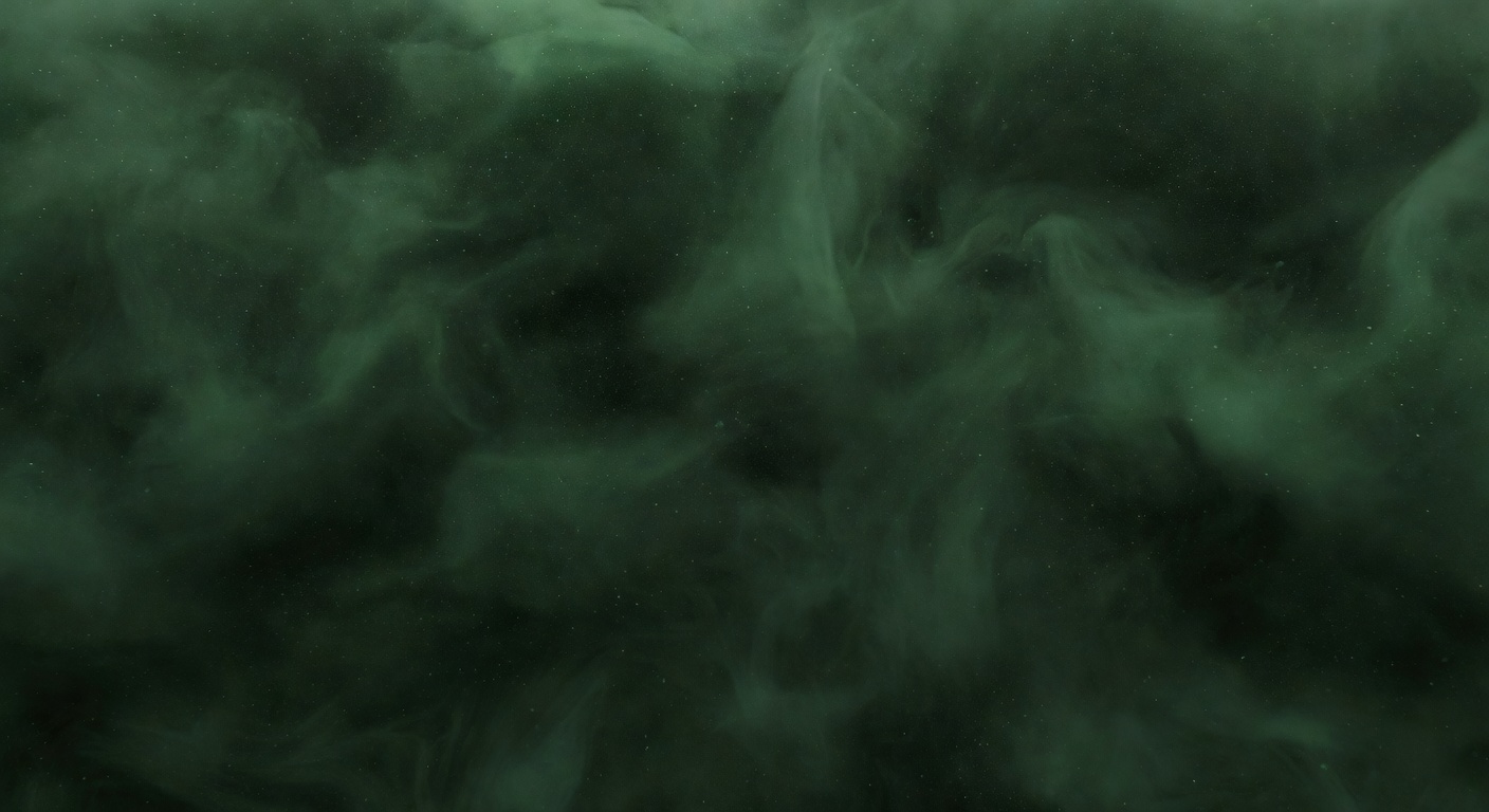 Dark green misty background
