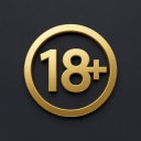 Golden 18+ age restriction icon