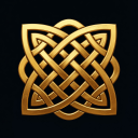 Golden celtic knot icon representing immersive gameplay